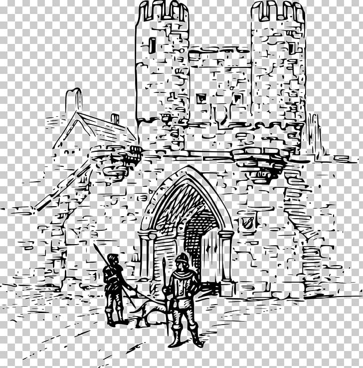 Barbican Drawing City Gate Amsterdamse Poort PNG, Clipart, Arch, Area, Art, Artwork, Ausmalbild Free PNG Download
