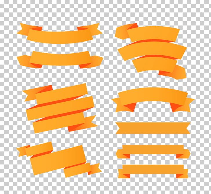 Paper Orange Ribbon Banner PNG, Clipart, Angle, Area, Banner, Banner Vector, Drawing Free PNG Download