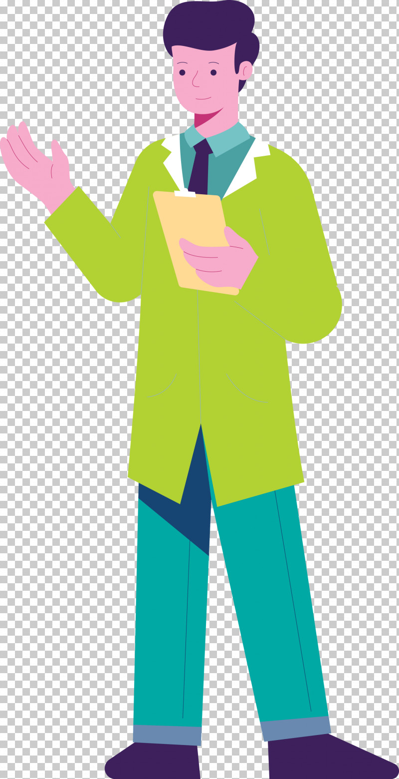 Outerwear Uniform Character Green Human PNG, Clipart, Behavior, Character, Character Created By, Doctor Cartoon, Green Free PNG Download