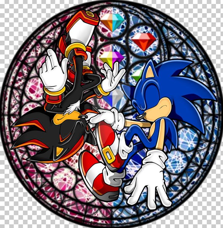 Stained Glass Shadow The Hedgehog Window Kingdom Hearts Game PNG, Clipart, Art, Chaos Emeralds, Fictional Character, Game, Glass Free PNG Download