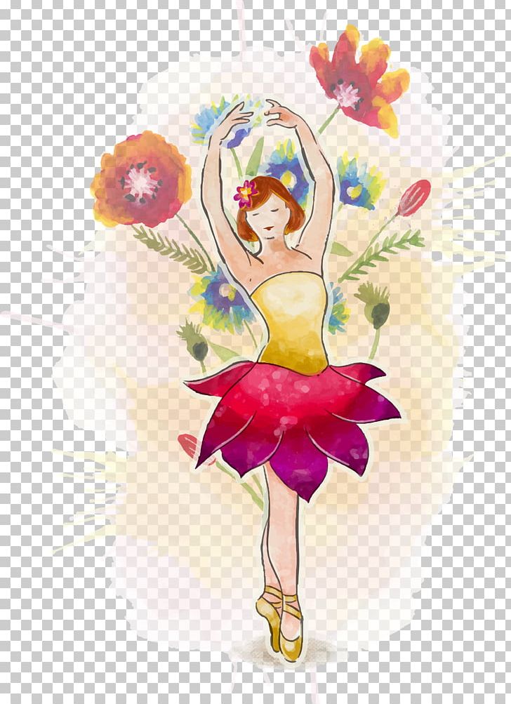 Ballet Dancer Drawing PNG, Clipart, Balerin, Cartoon, Fashion Illustration, Fictional Character, Flower Free PNG Download