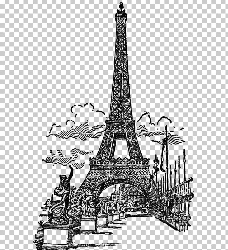 Eiffel Tower Drawing PNG, Clipart, Art, Black And White, Drawing, Eiffel Tower, Landmark Free PNG Download