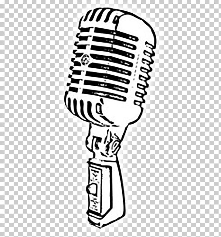 microphone clipart black and white