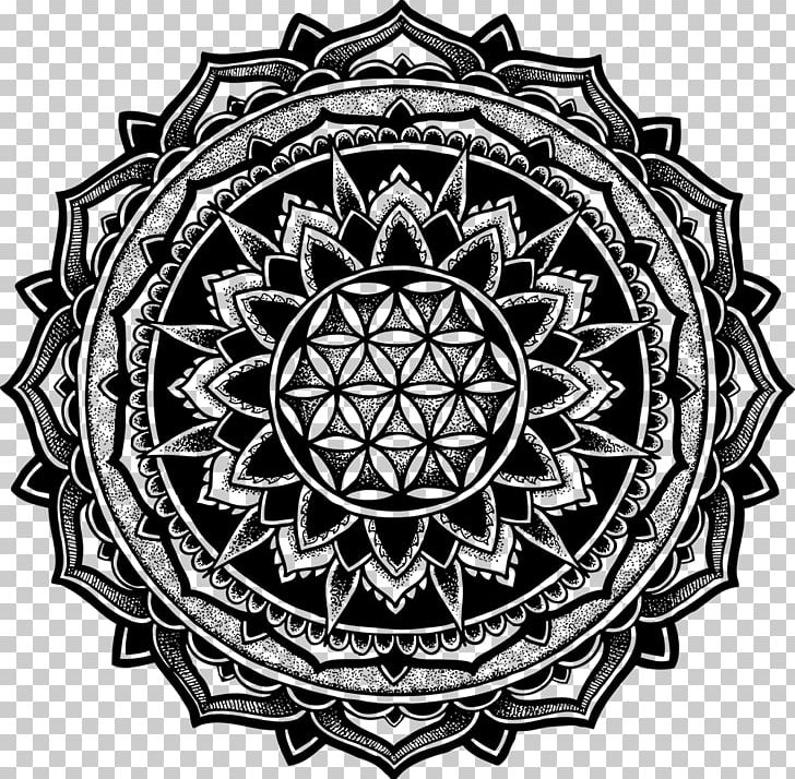 Sacred Geometry Mandala PNG, Clipart, Art, Black And White, Circle, Drawing, Geometry Free PNG Download