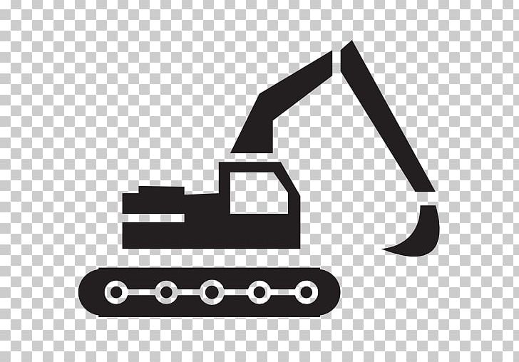 Excavator Computer Icons Graphics Heavy Machinery PNG, Clipart, Angle, Backhoe, Black, Black And White, Brand Free PNG Download