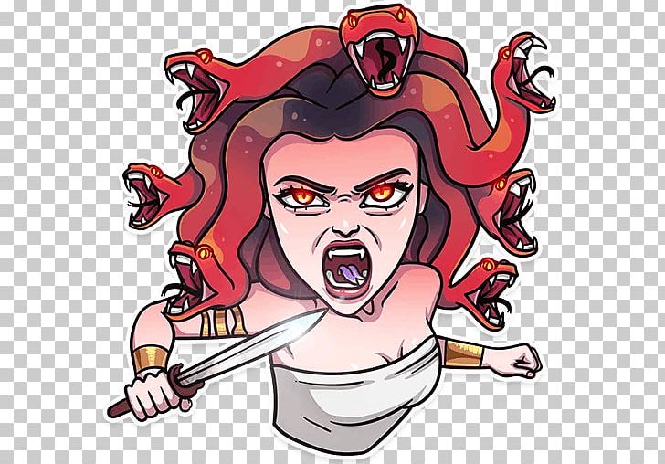 Medusa Sticker Telegram Gorgon Jellyfish PNG, Clipart, Art, Cartoon, Decal, Fiction, Fictional Character Free PNG Download