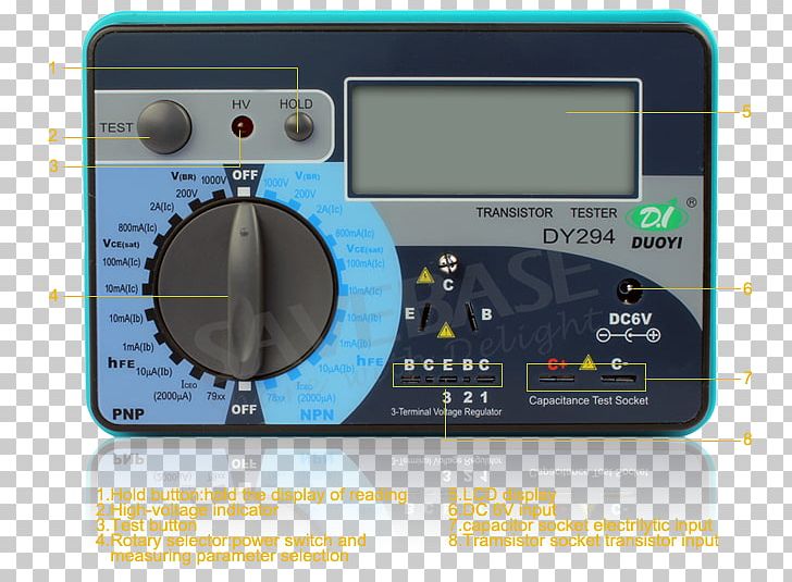 Multimeter Transistor Tester Semiconductor Electricity PNG, Clipart, Ac Power Plugs And Sockets, Capacitor, Circuit Component, Electrical Switches, Electricity Free PNG Download