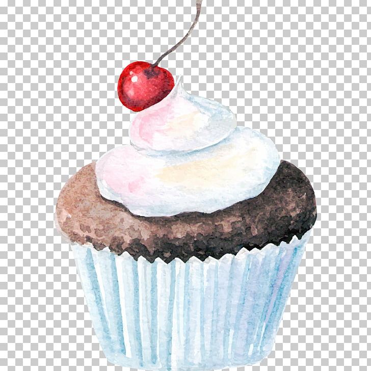 Watercolor Cupcakes PNG, Clipart, Bread, Cake, Cake Decorating, Cream, Cream Cheese Free PNG Download