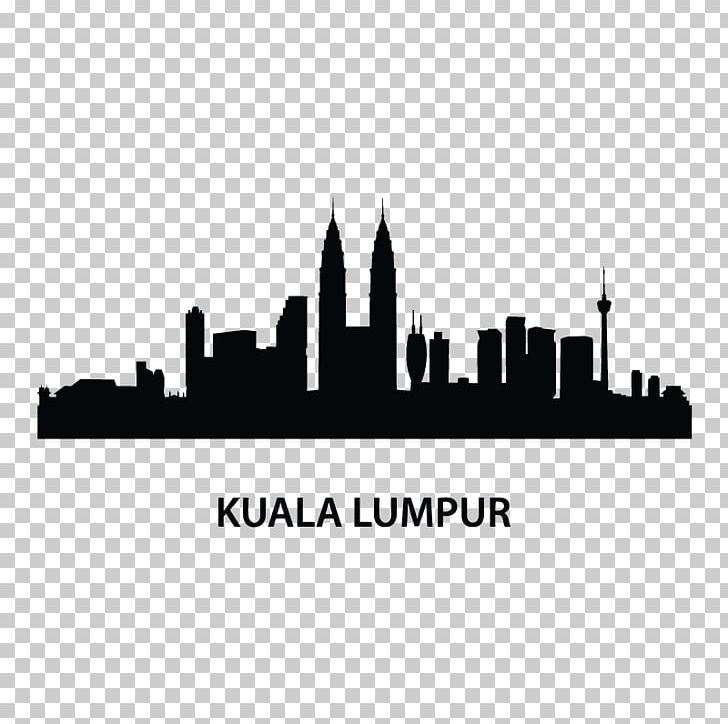 Kuala Lumpur Skyline PNG, Clipart, Art, Black And White, Brand, City