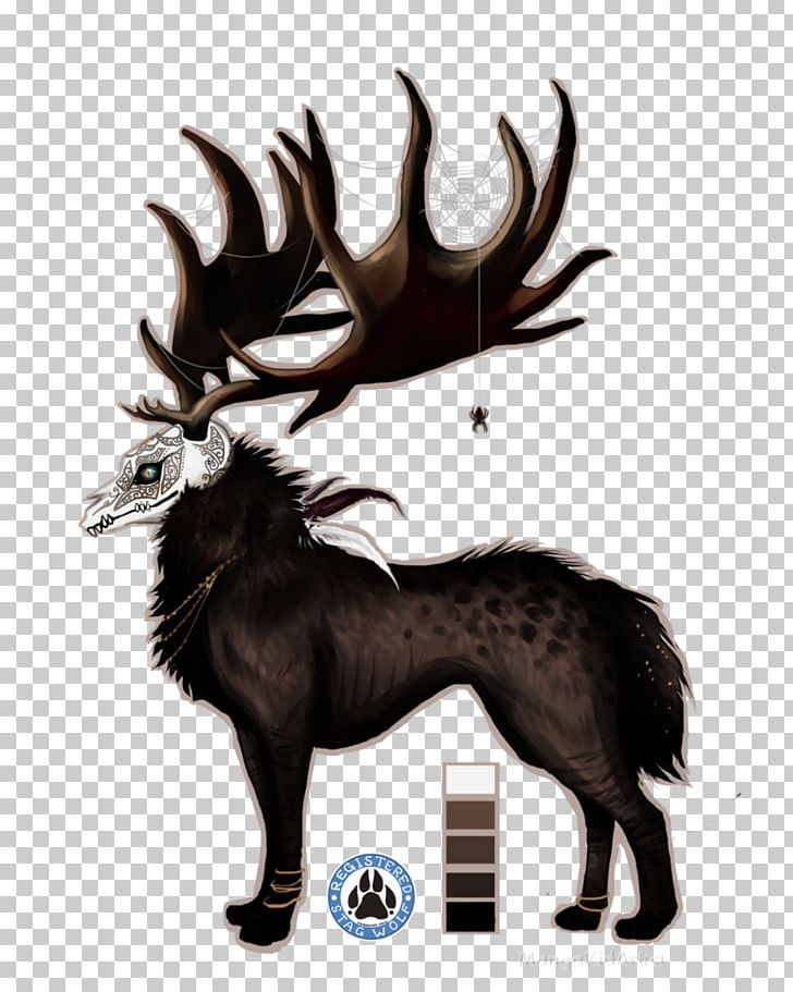 Reindeer Irish Elk Gray Wolf PNG, Clipart, Antler, Art, Black And White, Cartoon, Cattle Free PNG Download