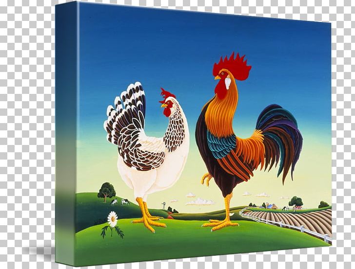 Rooster Chicken Galliformes Hen Painting PNG, Clipart, Advertising, Animals, Art, Beak, Bird Free PNG Download