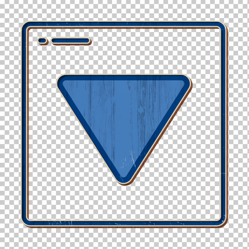 UI Icon Down Icon PNG, Clipart, Blue, Down Icon, Electric Blue, Line, Rectangle Free PNG Download