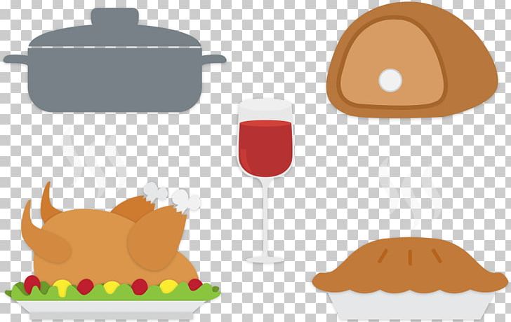 Euclidean Christmas Dinner PNG, Clipart, Animals, Cartoon Food, Cartoon Pot, Chicken, Chicken Meat Free PNG Download