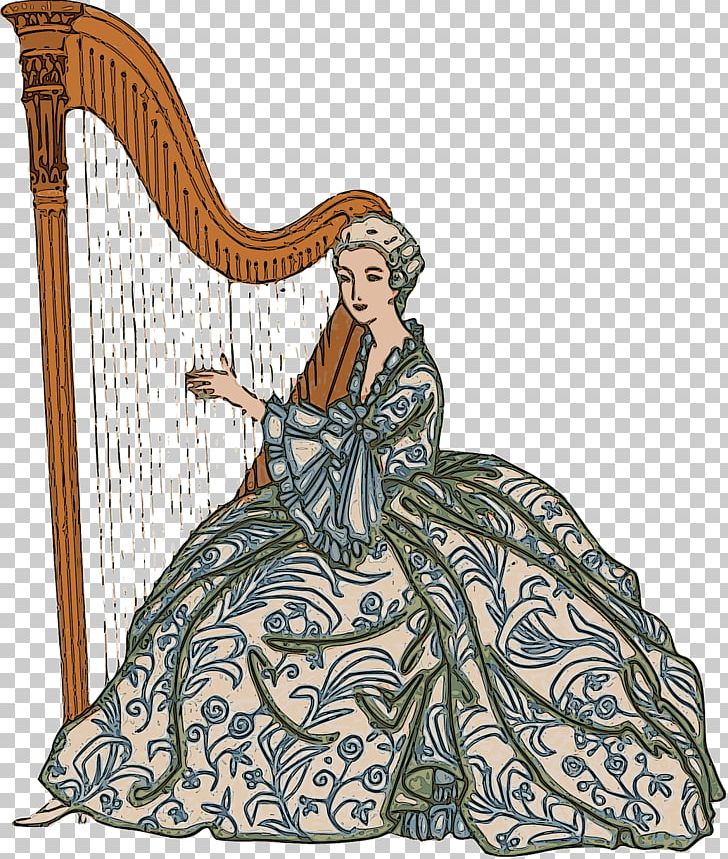 Harp Woman PNG, Clipart, Alter, Art, Clarsach, Costume Design, Download Free PNG Download