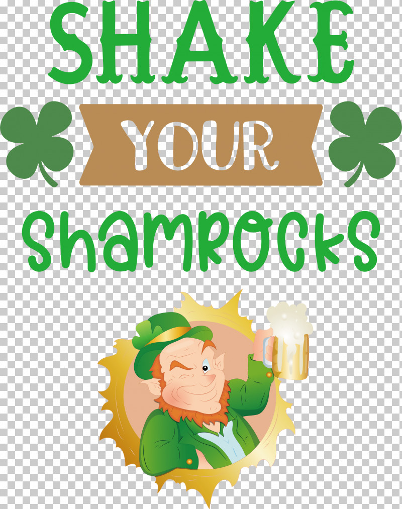 Shake Your Shamrocks St Patricks Day Saint Patrick PNG, Clipart, Behavior, Cartoon, Character, Flower, Green Free PNG Download