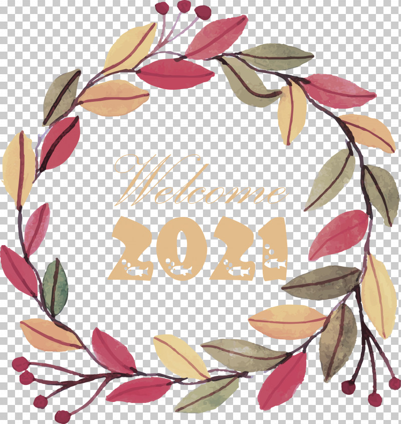 Happy New Year 2021 Welcome 2021 Hello 2021 PNG, Clipart, Cut Flowers, Drawing, Floral Design, Floristry, Flower Free PNG Download