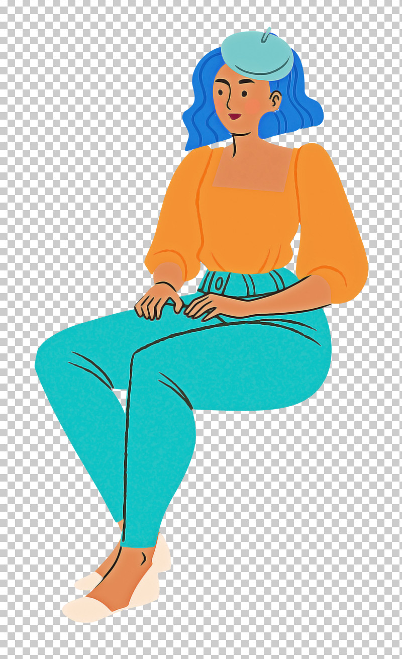 Sitting Girl Woman PNG, Clipart, Cartoon, Fashion, Girl, Joint, Lady Free PNG Download