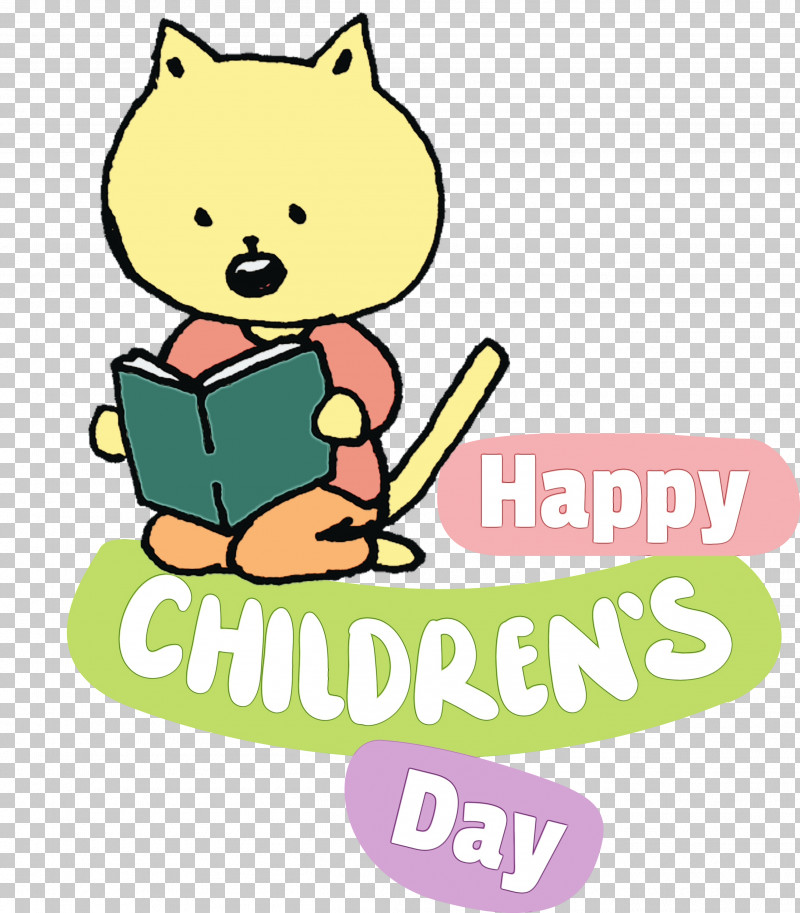 Cartoon Logo Line Yellow Happiness PNG, Clipart, Cartoon, Childrens Day, Geometry, Happiness, Happy Childrens Day Free PNG Download