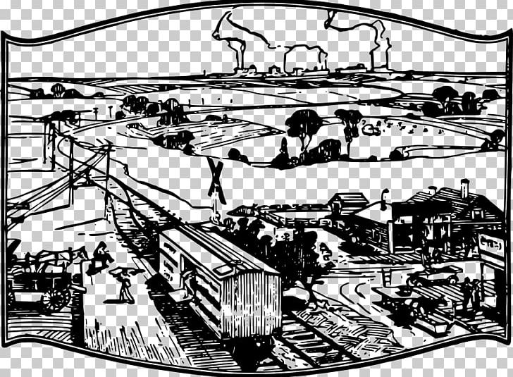Rail Transport Train Station PNG, Clipart, Automotive Design, Black And White, Boxcar, Car, Cartoon Free PNG Download