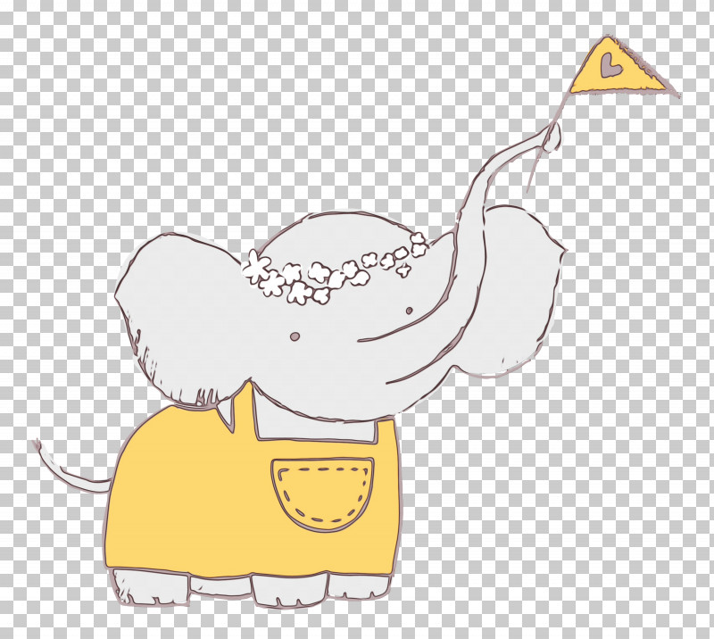 Meter Cartoon Paper Yellow Beak PNG, Clipart, Beak, Cartoon, Joint, Little Elephant, Meter Free PNG Download