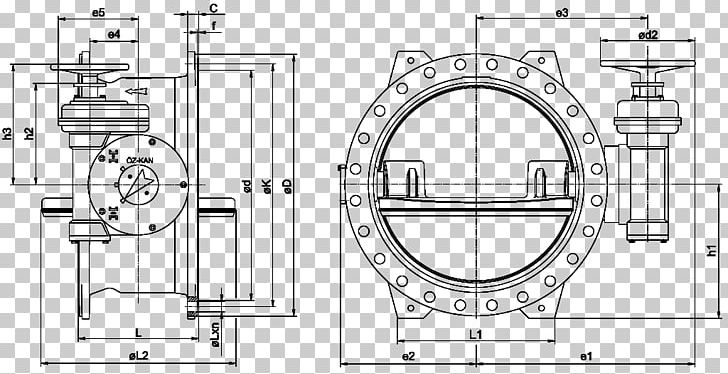 Butterfly Valve Nominal Pipe Size Flange PNG, Clipart, Actuator, Angle, Artwork, Black And White, Butterfly Valve Free PNG Download
