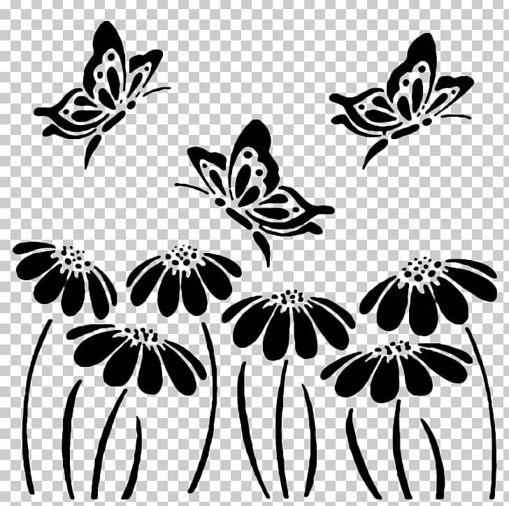 Stencil Art PNG, Clipart, Aerosol Paint, Black, Brush Footed Butterfly, Flower, Leaf Free PNG Download