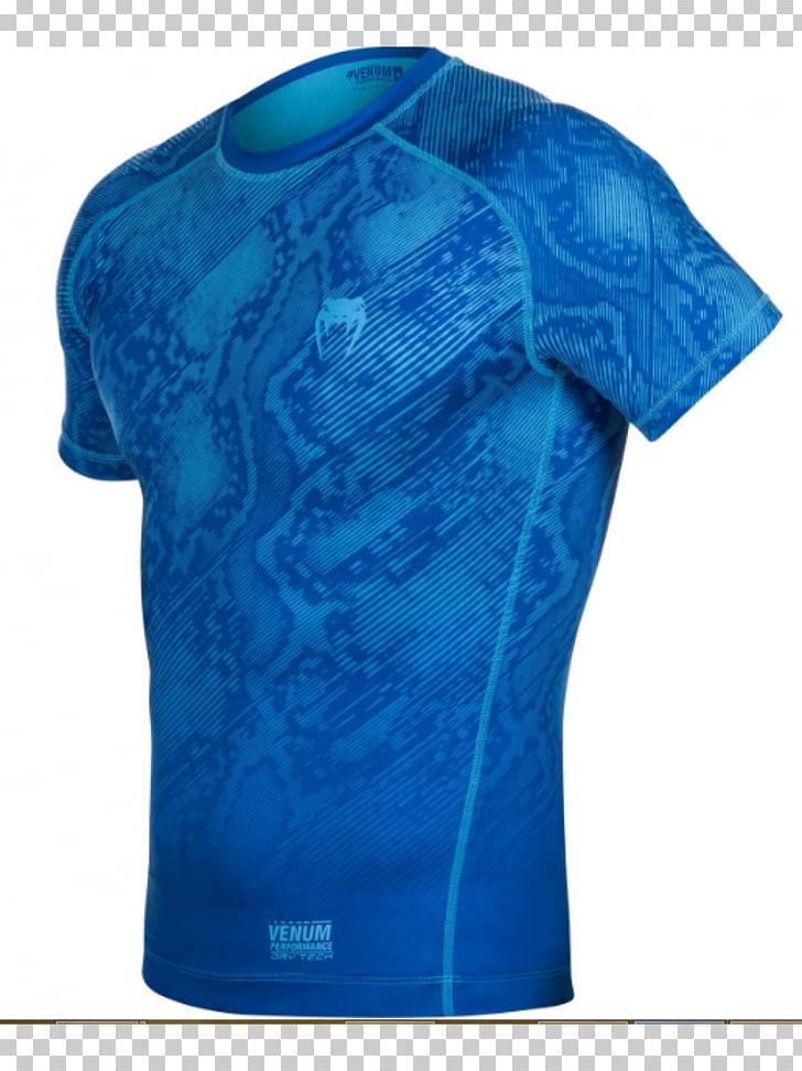 T-shirt Venum Rash Guard Clothing Mixed Martial Arts PNG, Clipart, Active Shirt, Blue, Brazilian Jiujitsu, Clothing, Compression Free PNG Download