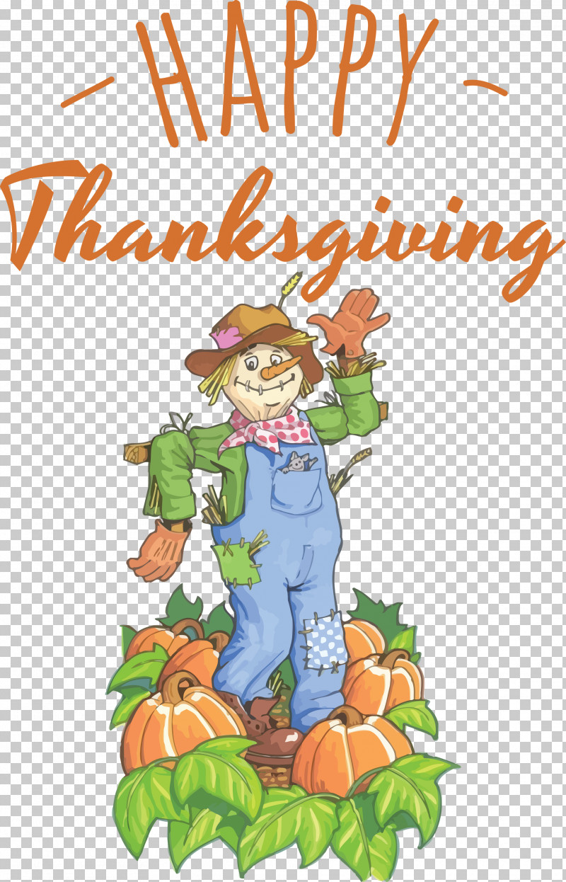 Happy Thanksgiving PNG, Clipart, Cartoon, Drawing, Festival, Happy Thanksgiving, Scarecrow Free PNG Download