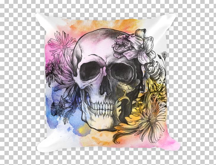 Calavera Watercolor Painting Skull Canvas Tattoo PNG, Clipart, Art, Bone, Calavera, Canvas, Canvas Print Free PNG Download