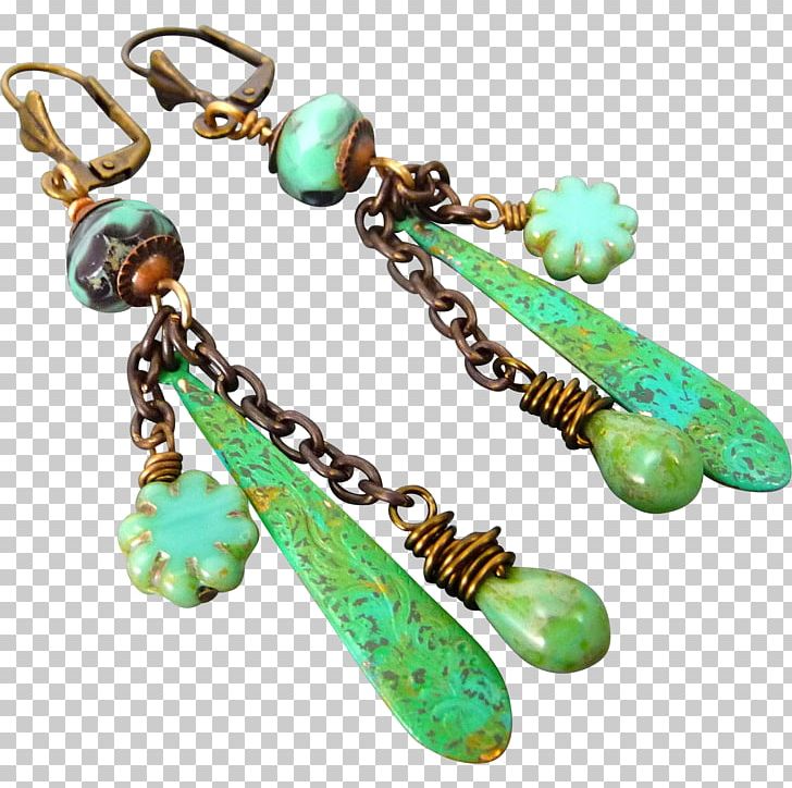 Turquoise Earring Body Jewellery PNG, Clipart, Body Jewellery, Body Jewelry, Boho, Brass, Czech Free PNG Download