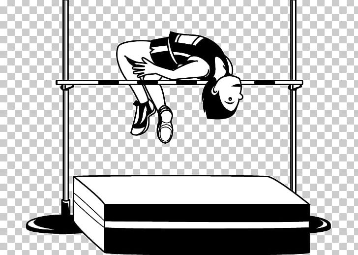 High Jump Track & Field Sport Jumping PNG, Clipart, Angle, Area, Athletics, Black, Black And White Free PNG Download