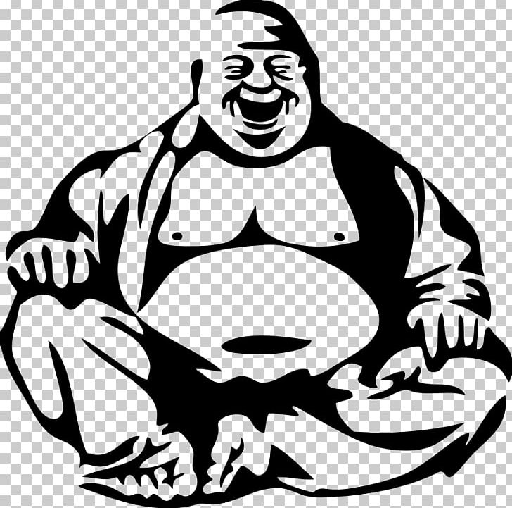 T-shirt Sticker Budai PNG, Clipart, Artwork, Black, Black And White, Buddha, Clothing Free PNG Download