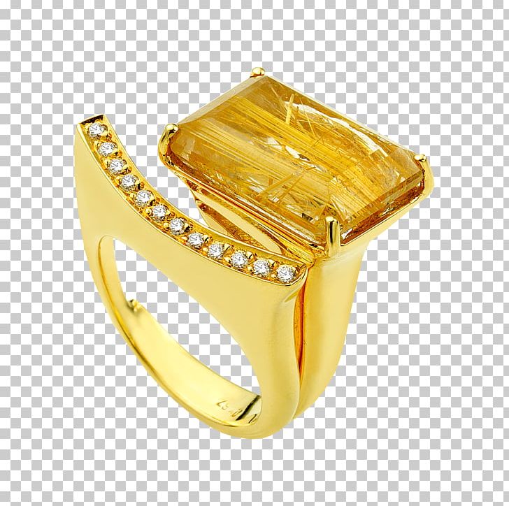 Ring Gold Jewellery Rutilated Quartz PNG, Clipart, Body Jewelry, Brilliant, Carat, Colored Gold, Crystal Free PNG Download