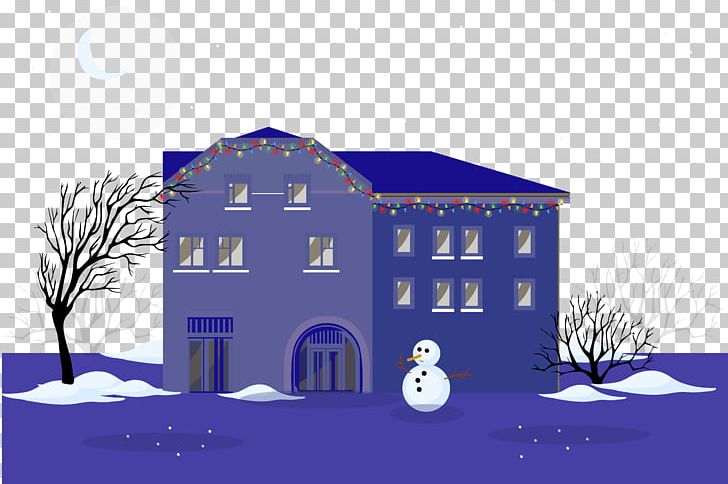 Winter Snow Night PNG, Clipart, Architecture, Art, Blue, Cold, Drawing Free PNG Download