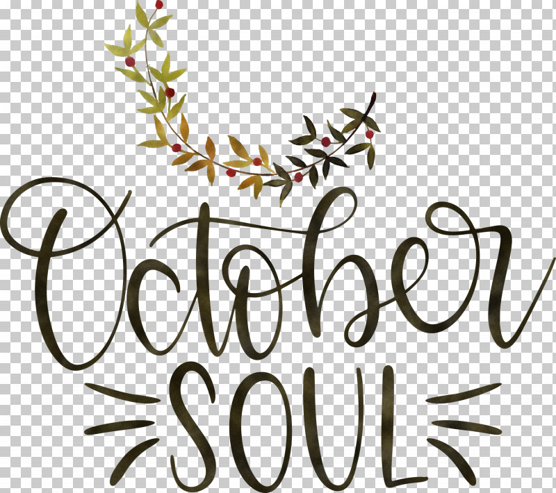 October Soul October PNG, Clipart, Floral Design, Leaf, Logo, Meter, October Free PNG Download