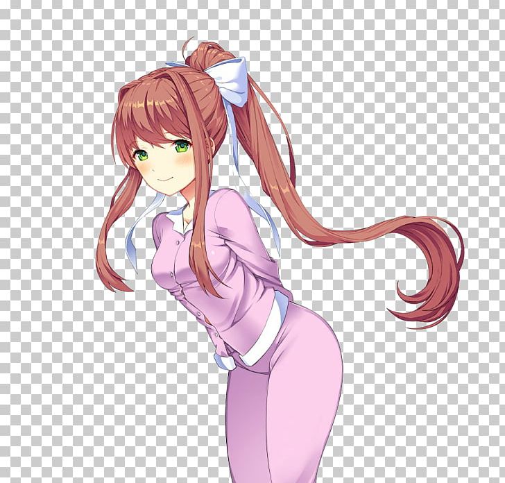 Doki Doki Literature Club! Sprite Team Salvato Portable Network Graphics PNG, Clipart, 3d Computer Graphics, Anime, Brown Hair, Cartoon, Chibi Free PNG Download