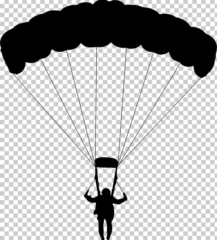 Parachuting Parachute Jumping PNG, Clipart, Air Sports, Black And White, Closing Pin, Jumping, Line Free PNG Download