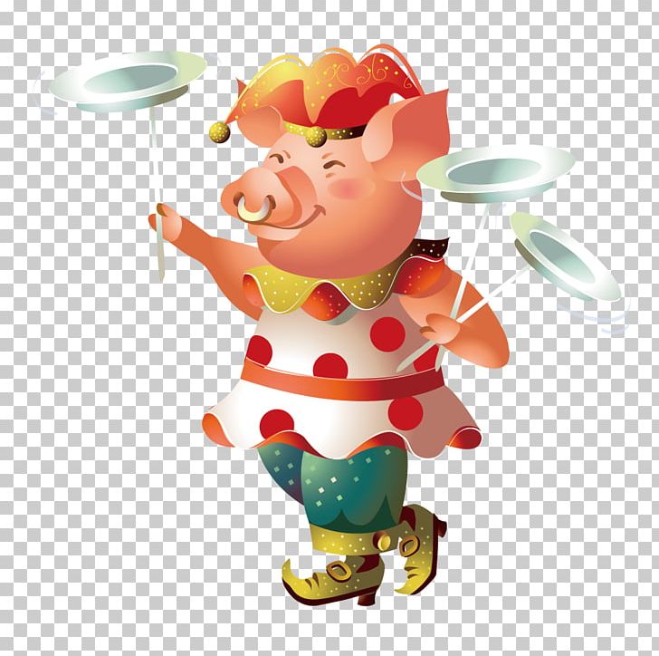 Domestic Pig Drawing Euclidean Illustration PNG, Clipart, Animal, Animals, Art, Cartoon, Clown Free PNG Download