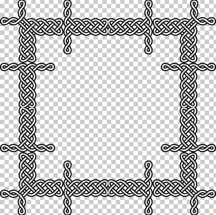 Celtic Knot Frames Ornament Pattern PNG, Clipart, Angle, Area, Black And White, Border, Celtic Free PNG Download