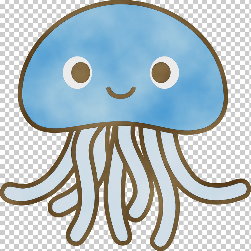 Octopus Jellyfish Cartoon Cnidaria Smile PNG, Clipart, Baby Jellyfish, Cartoon, Cnidaria, Jellyfish, Octopus Free PNG Download
