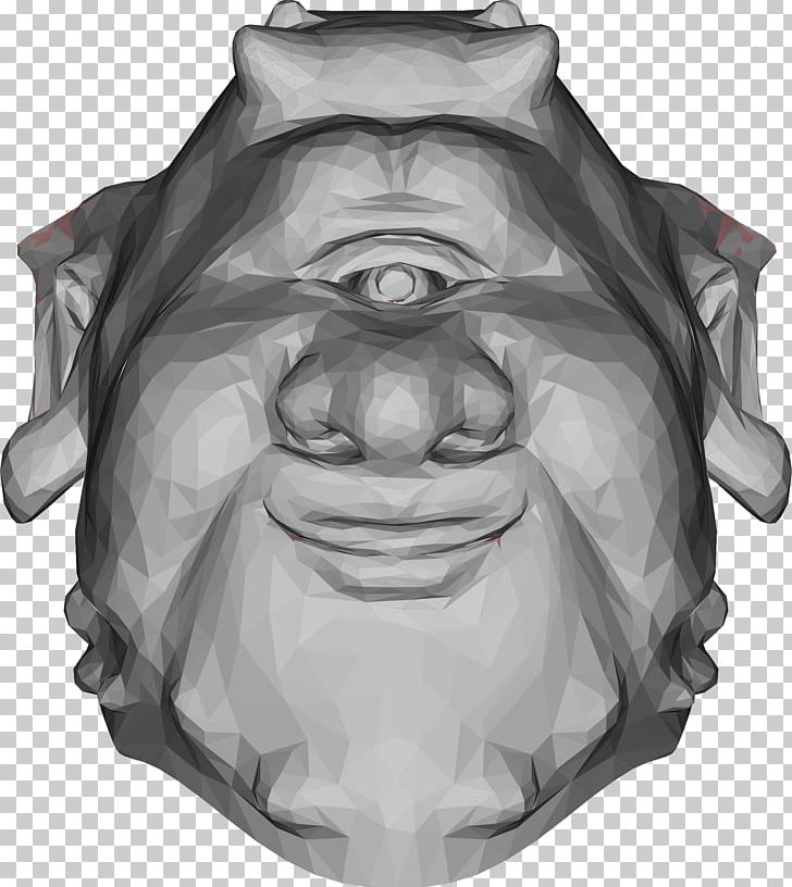 Low Poly Drawing Oni PNG, Clipart, 2016, 2017, Animals, Art, Black And White Free PNG Download
