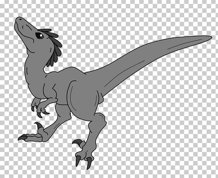 Velociraptor Tyrannosaurus Utahraptor Dinosaur Spinosaurus PNG, Clipart, Art, Black And White, Cartoon, Chibi, Cuteness Free PNG Download