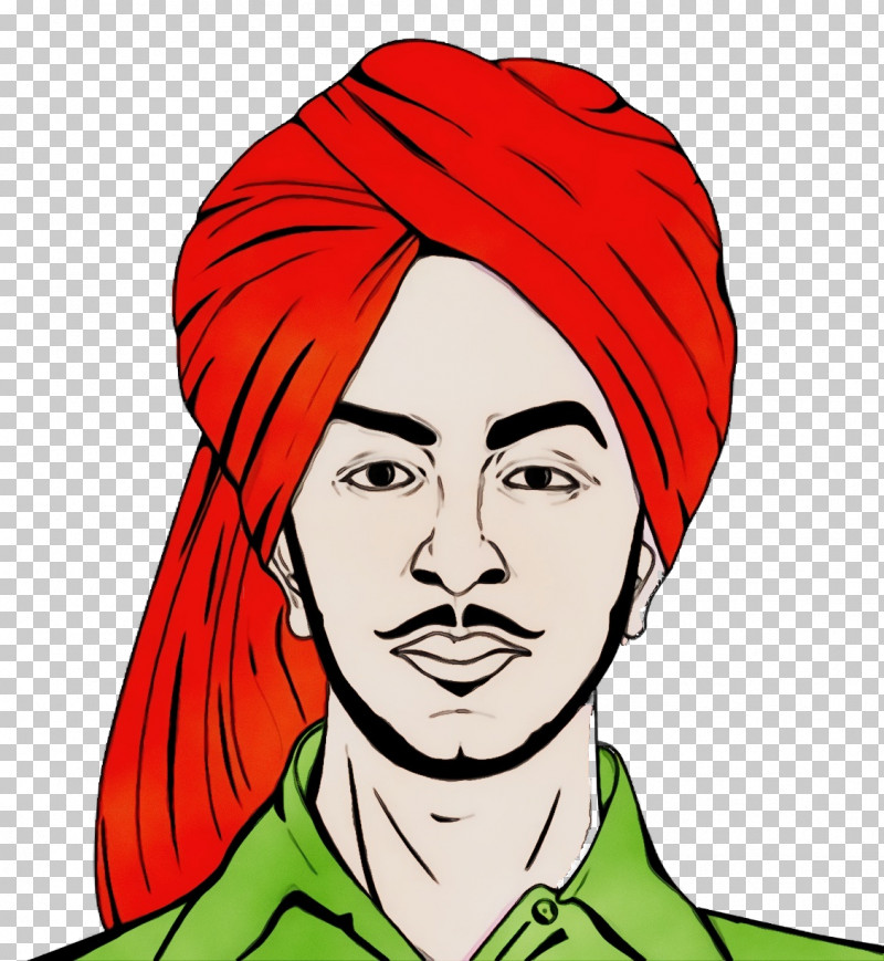 Face Turban Forehead Red White PNG, Clipart, Bhagat Singh, Cap, Cartoon, Cheek, Chin Free PNG Download