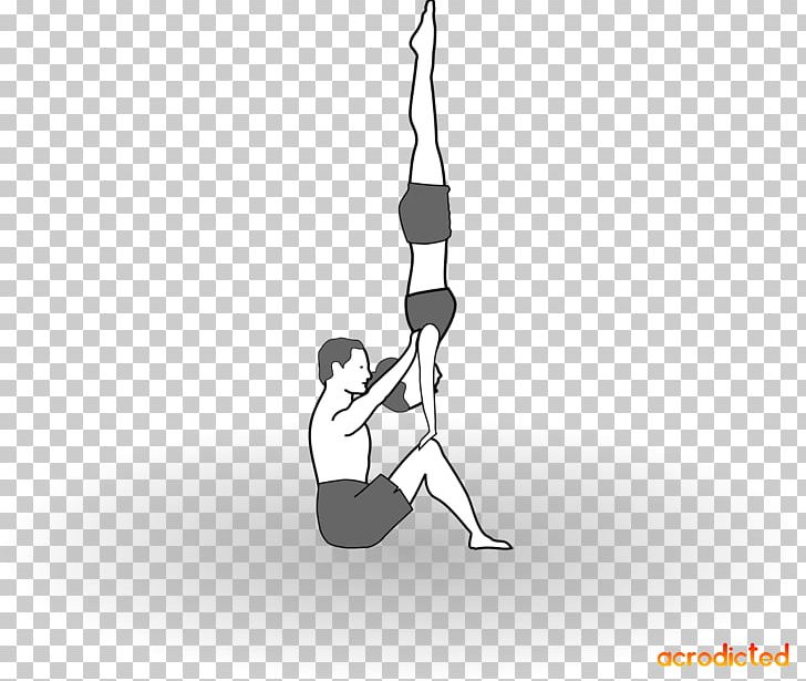 Handstand Shoulder Physical Fitness Arm PNG, Clipart, Angle, Arm, Balance, Black And White, Foot Free PNG Download