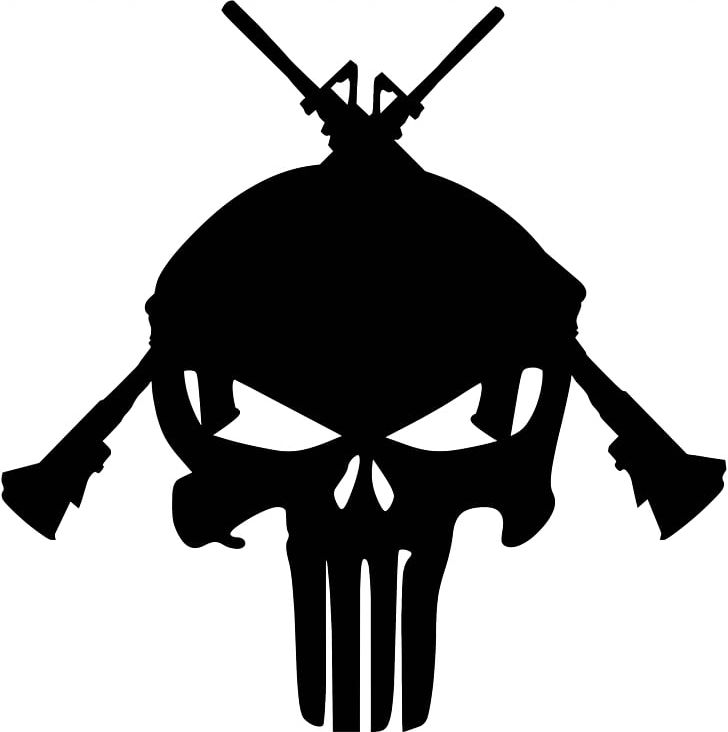 Punisher Human Skull Symbolism Stencil Art PNG, Clipart, Airbrush, Art, Black And White, Bone, Decal Free PNG Download
