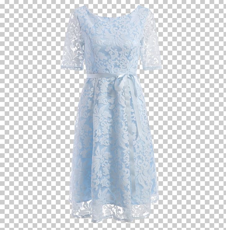 Blue Cocktail Dress Lace Clothing PNG, Clipart, Baby Blue, Backless Dress, Blue, Blue Color, Bridal Party Dress Free PNG Download
