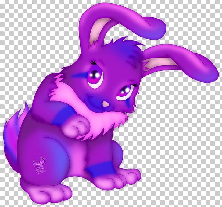 Rabbit Hare Easter Bunny Violet Purple PNG, Clipart, Animal, Animal Figure, Animals, Blue, Cartoon Free PNG Download