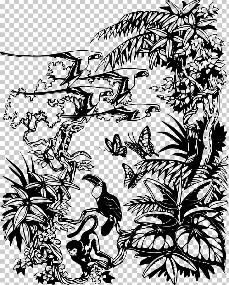 The Jungle Book Drawing Visual Arts PNG, Clipart, Art, Artwork, Black And White, Branch, Cartoon Free PNG Download