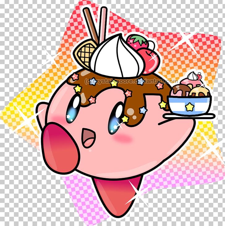 Kirby Super Star Ice Cream Sundae PNG, Clipart, Art, Chocolate, Deviantart, Fictional Character, Food Free PNG Download