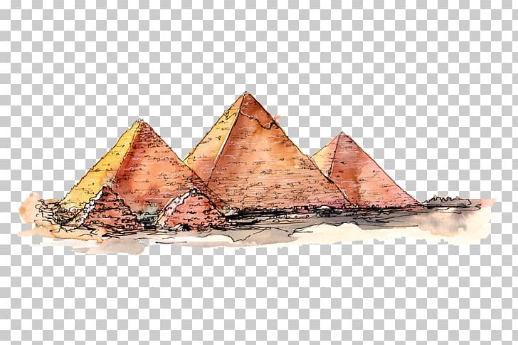 Egyptian Pyramids Great Pyramid Of Giza Watercolor Painting PNG, Clipart, Architecture, Art, Buildings, Canvas, Cartoon Pyramid Free PNG Download